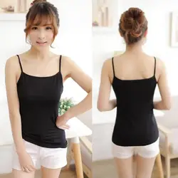Women Vest Camisole Solid Color Tank Tops Ladies Modal Modified Body Shaped Top Spaghetti Strap Top Women Sexy Basic T Shirt