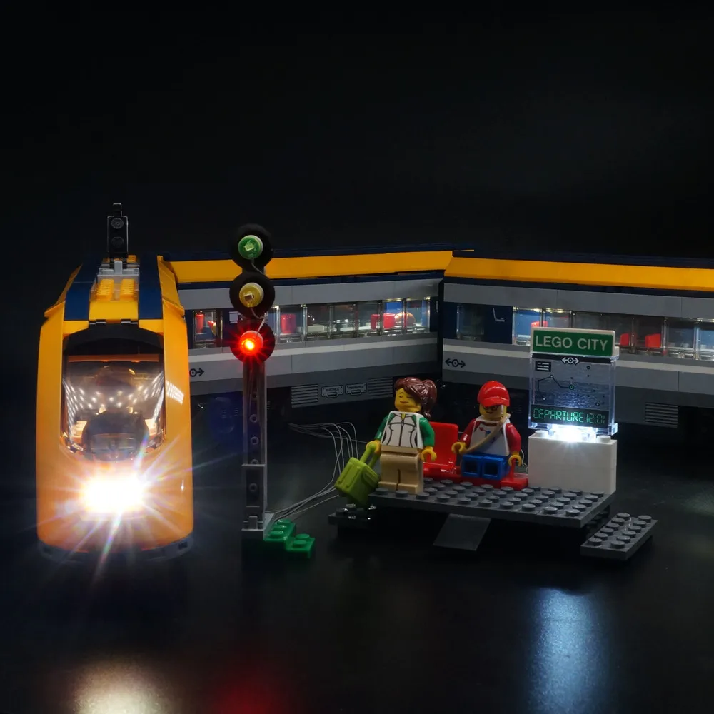 

Набор светодиодных фонарей подходит для LEGO Passenger Train 60197, освещение в подарок (кроме строительных блоков)