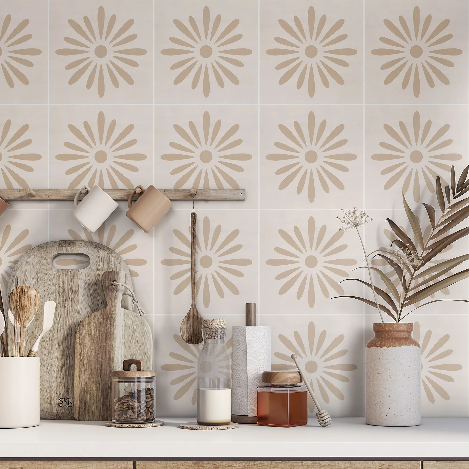 Floor Waterproof PVC Wall Tiles Sticker for Home Decor, Self-Adhesive Peel and Stick Backsplash Tile Decals for Kitchen Bathroom - view 6