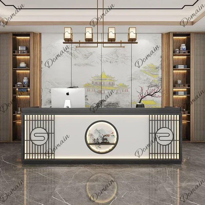 46 X European Information Store Reception Desk Check Out Simple Counter Standing Reception Replica Desk Lectern Trendy Furniture