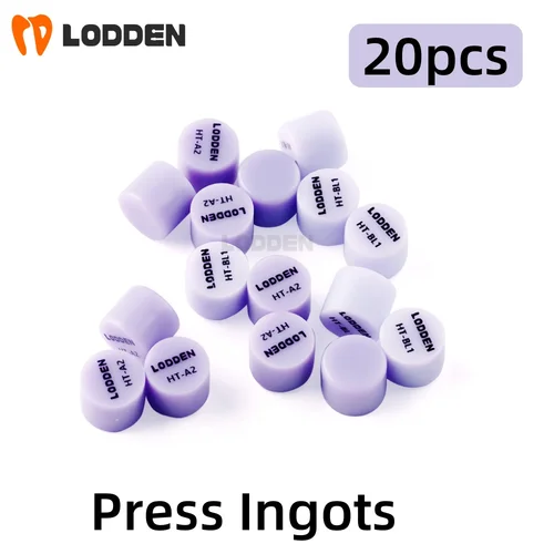 20 piezas/2 cajas de lingote de prensa Dental, tabletas de disilicato de litio, bloques de laboratorio Dental, prensado para chapa, materiales de restauración inmediata