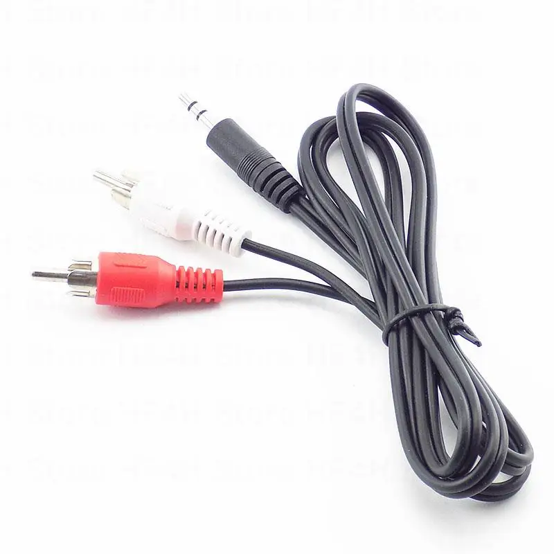 3.5mm Jack Mini Plug to 2 Male Rca Stereo Phono Audio Speaker Adapter Splitter Extension cord AUX Cable connectors B4