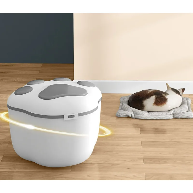 مختومة مقاومة للرطوبة صندوق طعام الحيوانات الأليفة-حاوية بلاستيكية ذات سعة كبيرة الكلب الحبوب والقط وجبات خفيفة تغذية جافة تخزين دلو مستلزمات الحيوانات الأليفة