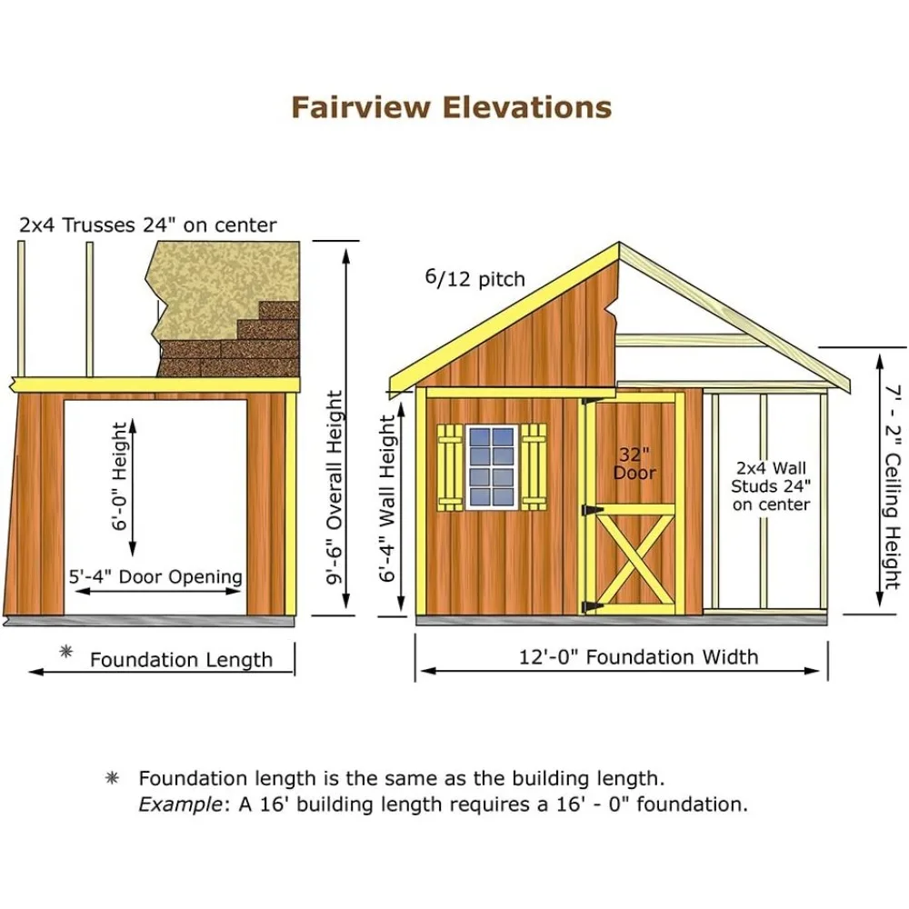 12 'X 12' Resin Wood Shed Kit, Prefabricated House Kit, and Small House Kit for Building Residences