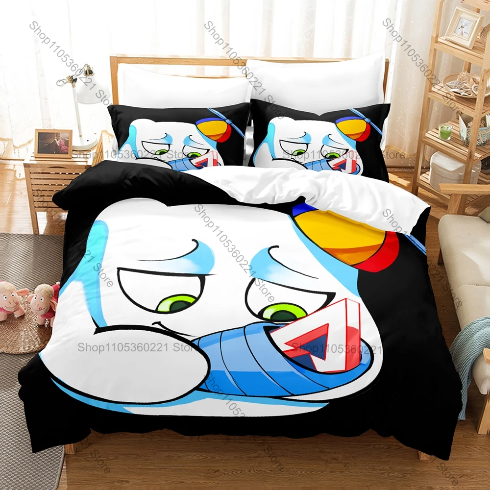 

Funny Gamer Bedding Set, Duvet Cover & 2 Pillowcases, Iconic SMii7Y Milkbag Mascot Design Comfortable Home Supplies