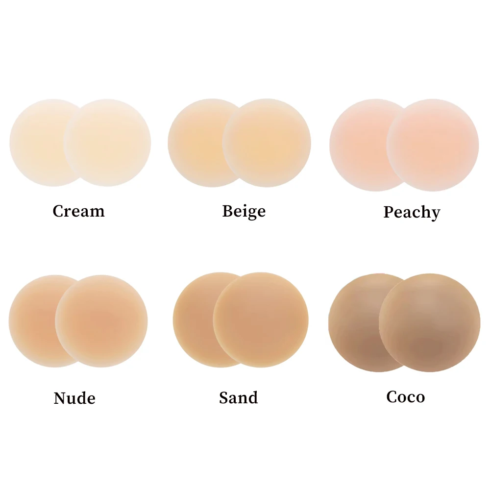 Non Adhesive Body Nipple Covers Reusable Silicone Nipple Pasties Non Sticky Breast Petals Invisible Chest Stickers Boob Tape