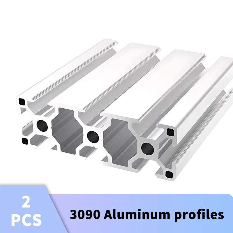 

2 шт., 3090, промышленный алюминиевый профиль с Т-образным пазом, европейский стандарт, рама из алюминиевого сплава, стойка для оборудования длиной 100–1000 мм