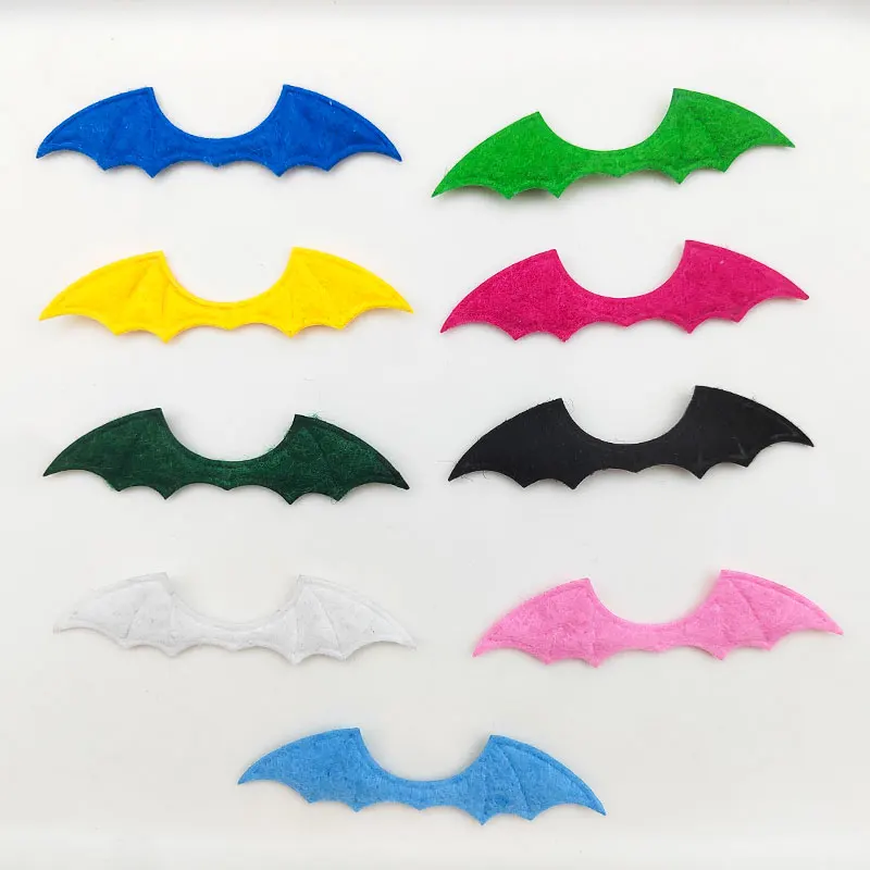 42 Stück/Set, 6 x 1,5 cm, Vampirflügel aus Vliesstoff, gepolsterte Applikationen zum Selbermachen von Halloween-Kostümen, Vampir-Haarspangen-Dekoration, Aufnäher. – Detail 1