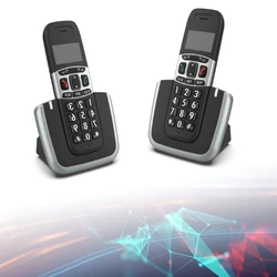 D1004-D Digital Cordless Phone for Business Offices Home RHandheld Phone Low Radiation with LCD CallerID Storage Redials