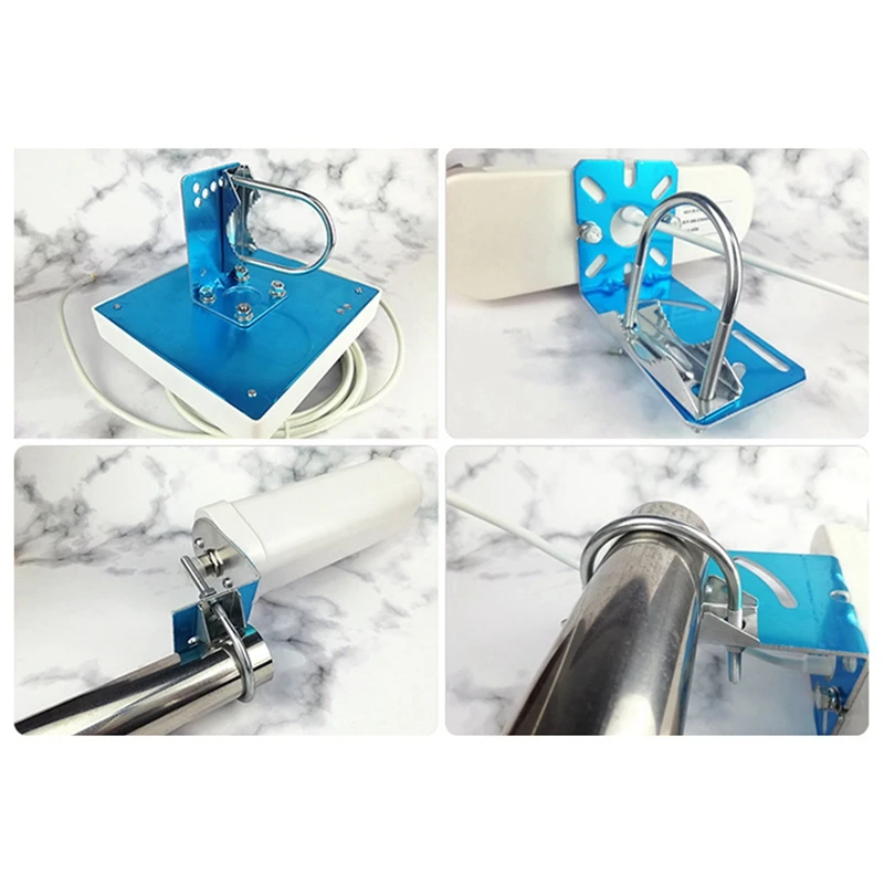 4 PCS Antenna Mount Clamp U-Bolt Mounting Hardware Antenna Mast Clamp V Jaw Bracket Accessories For Outside Home Antenna