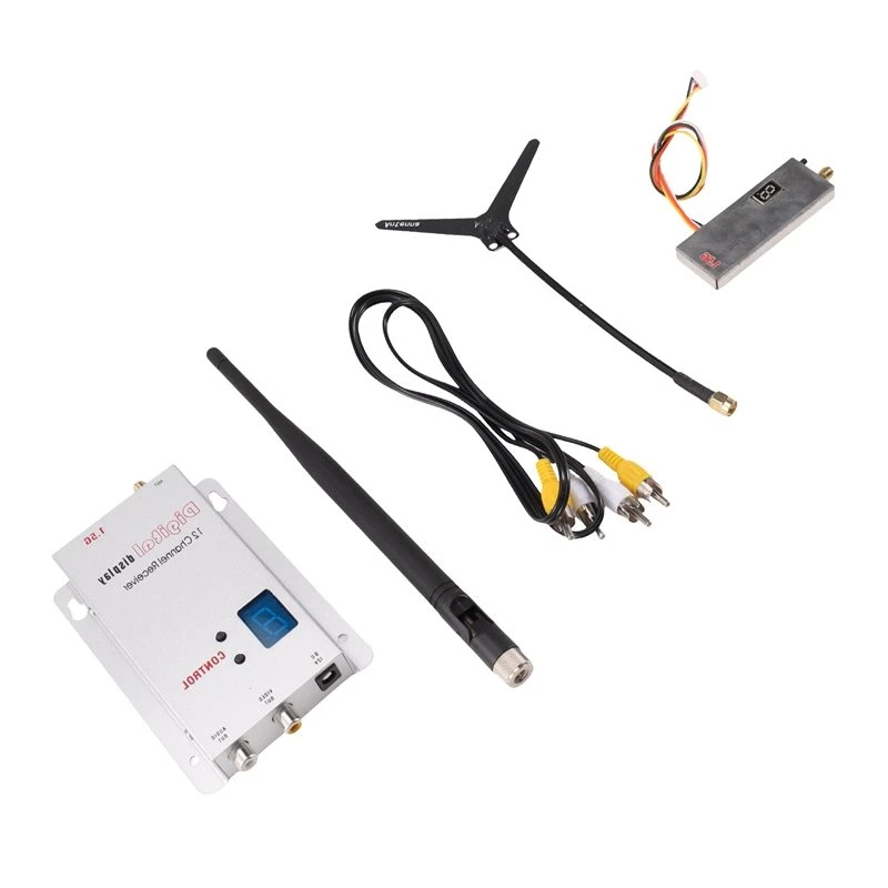 For FPV Long Range RC Drone Compatible 1.5Ghz 2W For FPV VTX+ 1.5Ghz VRX Kit 12CH 2000Mw For FPV Video Transmitter Receiver
