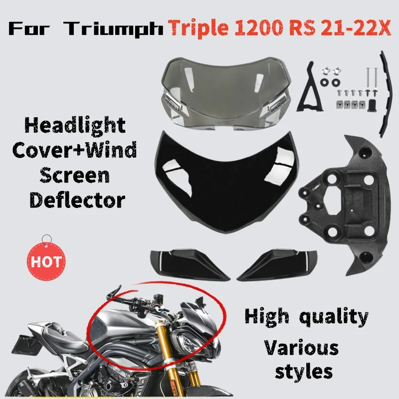 

For Triumph Speed Triple 1200 RS 21-22 modified headlight cover windshield fairing