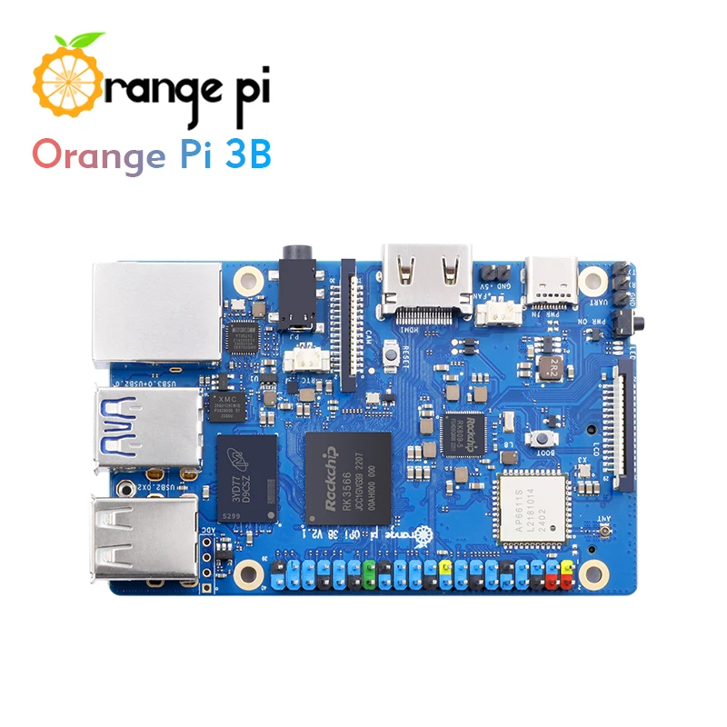 Orange Pi 3B 2GB Ram LPDDR4 Rockchip RK3566 Mini PC WiFi5+BT5.0 BLE M2 SSD Single Board Computer Orangepi3B Development Board
