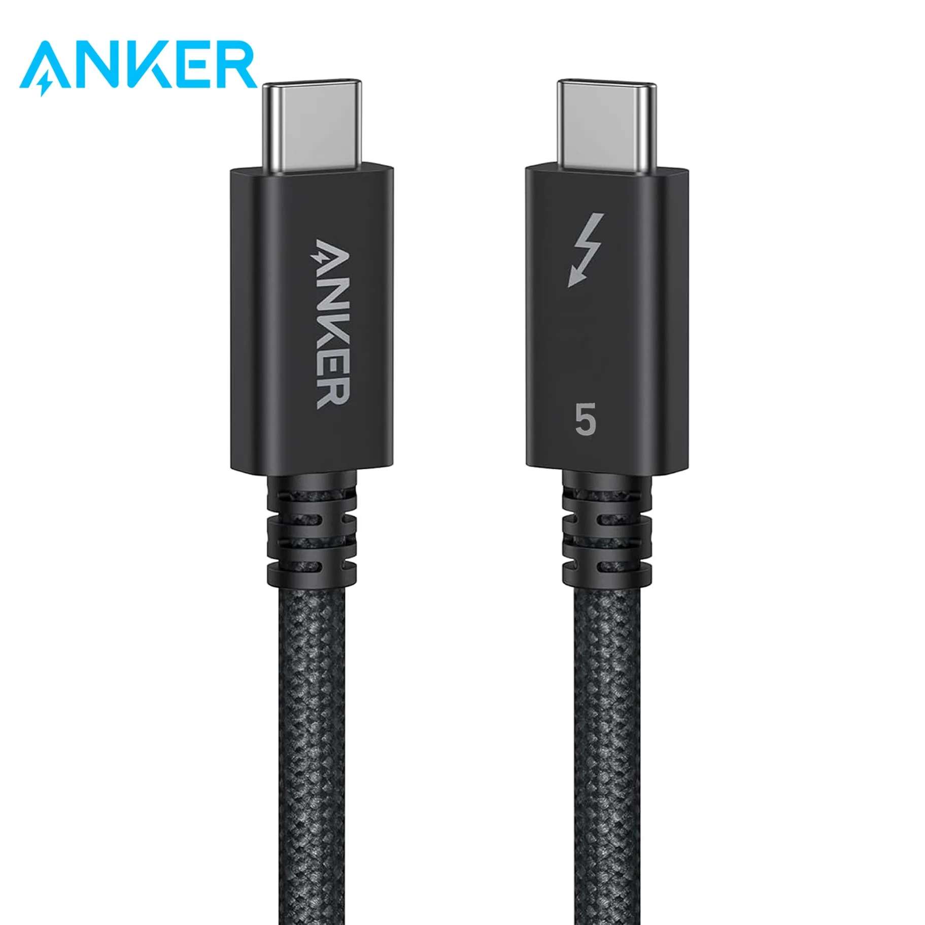 كابل Anker Prime Thunderbolt 5، كابل USB C إلى USB C 3.3 قدم، شحن 240 وات، نقل البيانات بسرعة 80 جيجابت في الثانية، عرض النطاق الترددي يصل إلى 120 جيجابت في الثانية، 8 كيلو