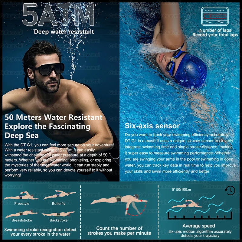 New 4GB Memory Dual-Band GPS Military Smart Watch Men 5ATM Waterproof 860mAh Battery Compass Altimeter Smartwatch For AndroidIOS