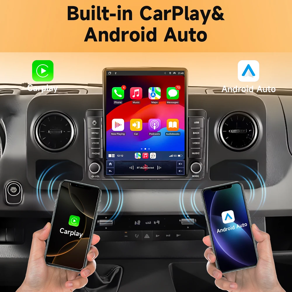 Car Radio 9.7“ For Mercedes Benz Sprinter Spinway W907 2018 2019 2020 - 2022 Android 16 Auto head unit Multimedia  Carplay Video view 3