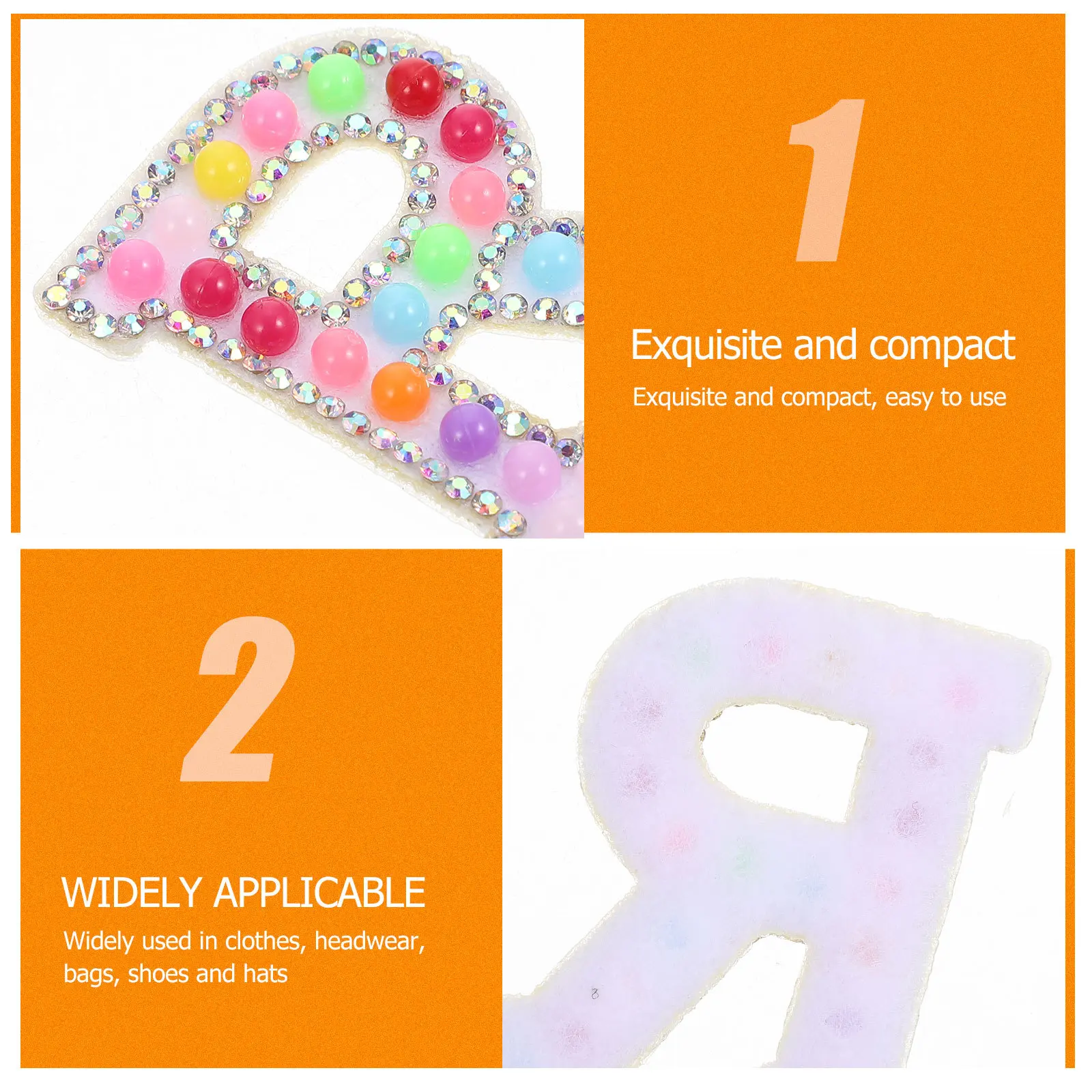 

26Pcs Letters Sewing Patches Premium Iron on Fabric Appliques for Clothing Shoes Bags DIY Embellishment Crafts Sewing Accessory