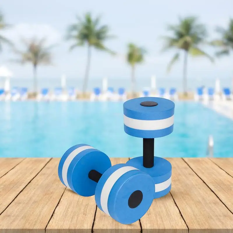 Floating Swim Gym Dumbbell Water Weight Aerobics Fitness Pool Water Swimming Aqua Exercise Barbell EVA Water Weight Aerobics