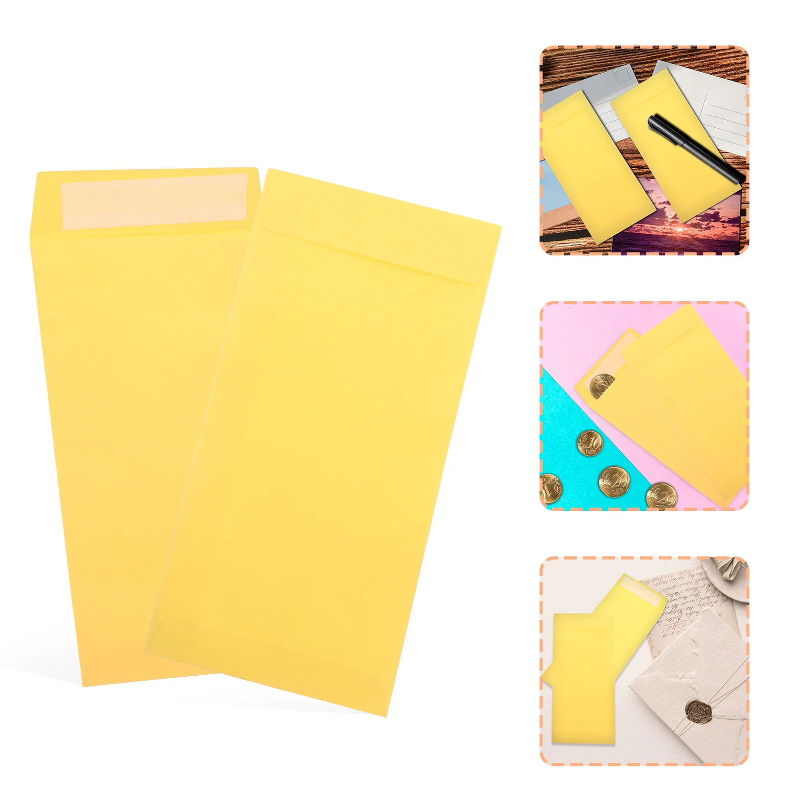 60 قطعة حجم رسالة الأمن فارغة مغلفات ورقية صغيرة لبطاقات دعوات الأعمال البريد تخزين أصحاب متعددة الوظائف