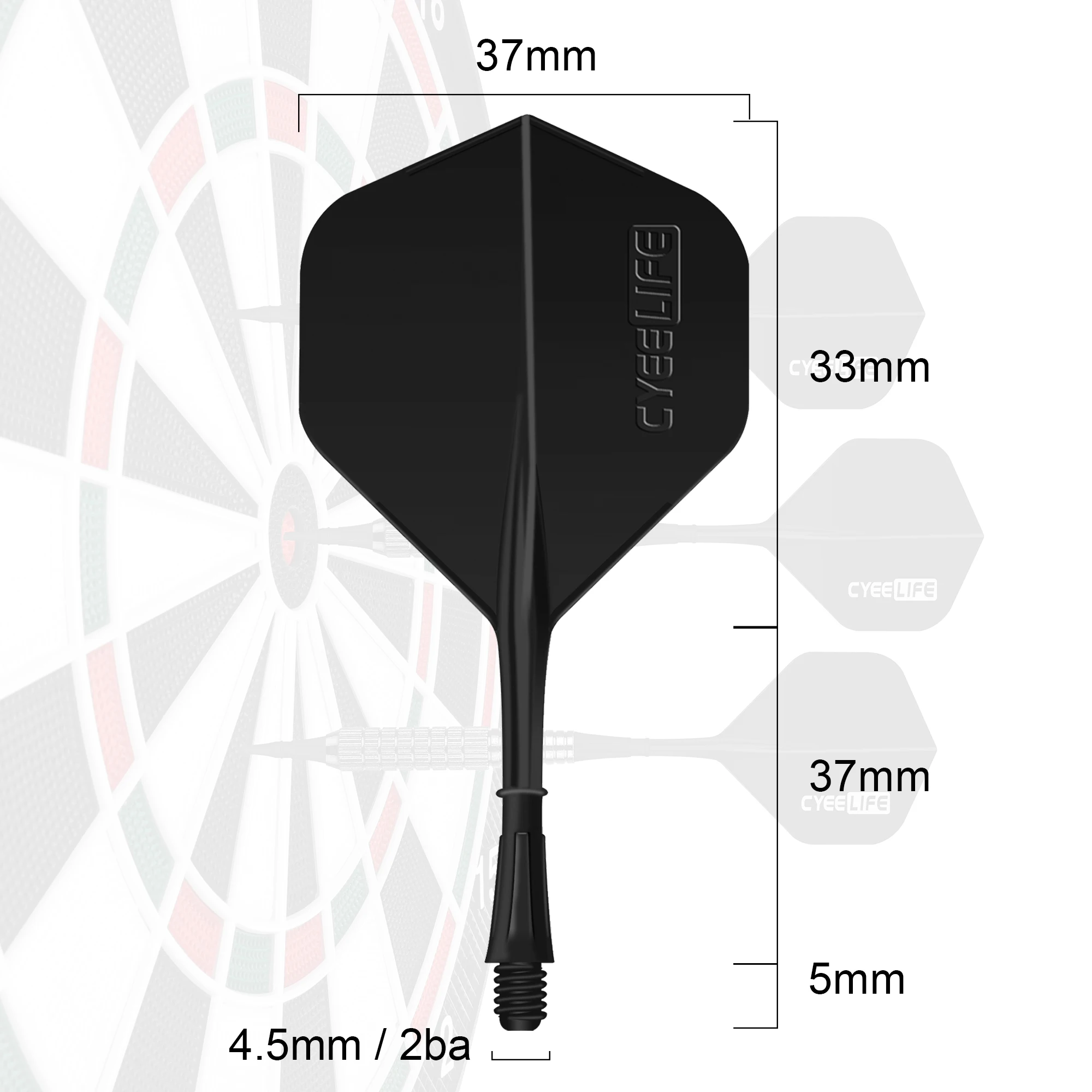 CyeeLife 6PCS Professional Dart Flights and Shafts 2BA ,CyeeLife New Dart accessories kit,Durable&Not easy to break