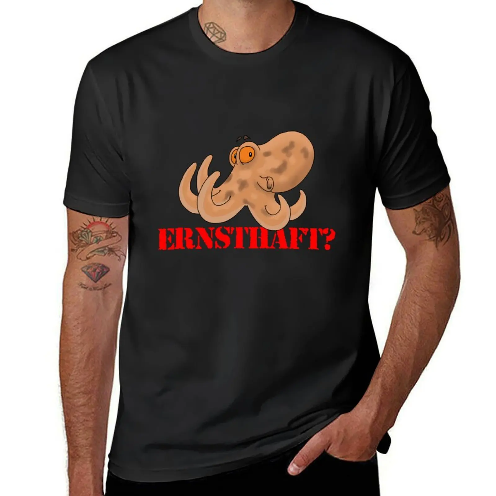 Octopus Squishy asks Seriously? T-Shirt oversized customs design your own for a boy men workout shirt