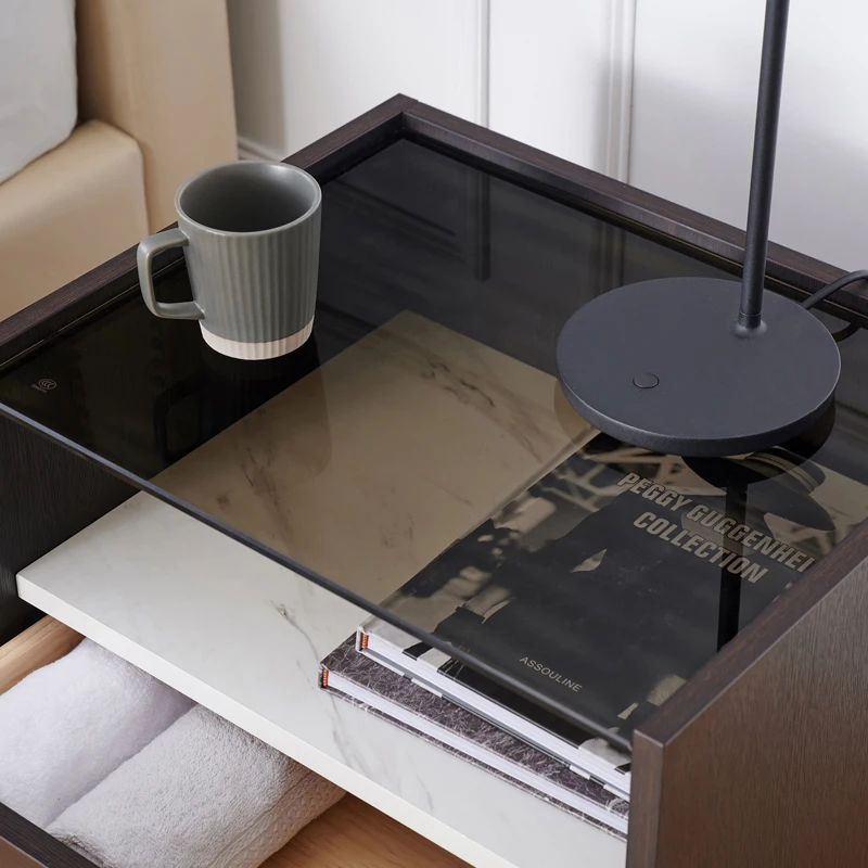 Multifunctional bedside table Modern simple bedroom bedside table Minimalist bedside storage cabinet