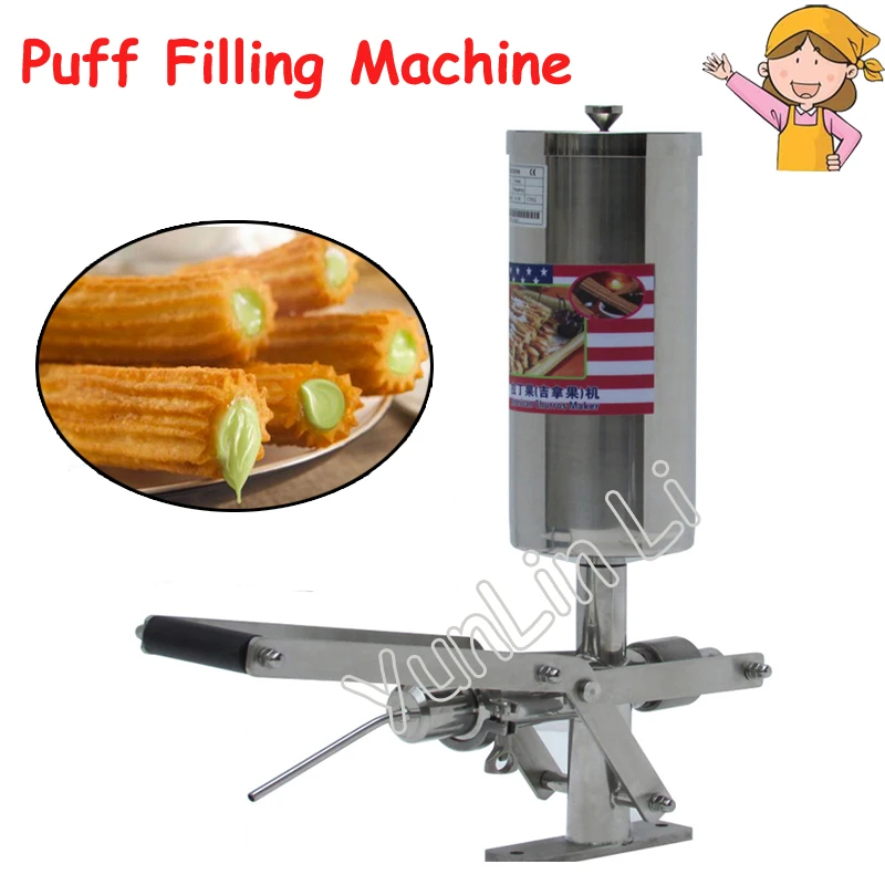 5L Jam Filling Machine Stainless Steel Puff Filler Churros Stuffer Fried Bread Stick Filling Machine