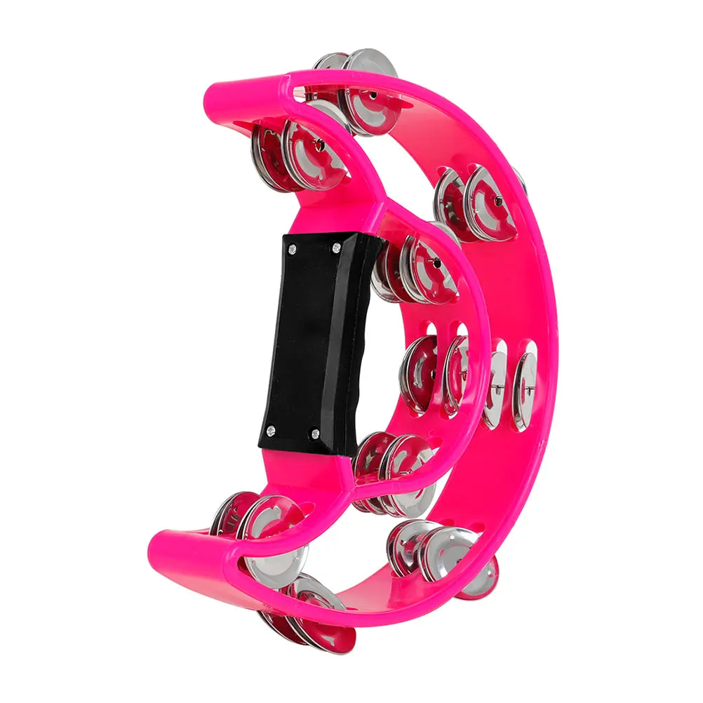 

Handheld Tambourine Kids Early Educational Double Row Percussion Instrument Metal Musical Plaything For Children Colorful Sound