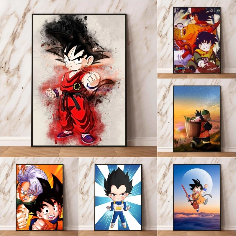 Dragon Ball Anime Poster Son Goku Cartoon Foto Canvas Afdrukken Home Decor Schilderen Wall Art Foto Hoge Kwaliteit Vakantie Cadeau