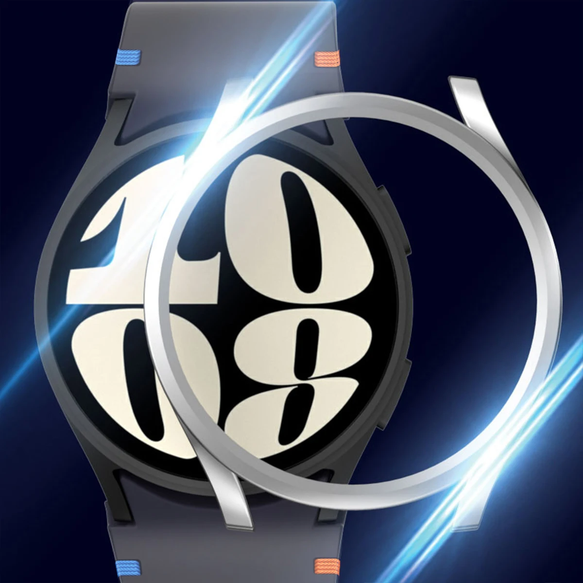 Чехол + ремешок для Samsung Galaxy Watch 7 6 5 4 40 мм 44 мм, силиконовый ремешок, защитный чехол для ПК, бампер для Galaxy Watch 6Classic 43 мм