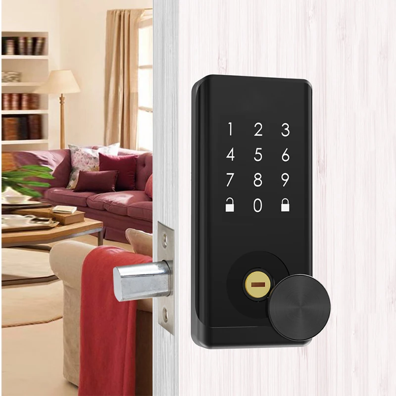 YiHESZ TTLOCK/تويا نظام قفل الباب ببصمة الإصبع قفل المدمج في مستشعر الباب قفل السيارات بلوتوث كلمة السر IC بطاقة ديدبولت الذكية قفل بمزلاج