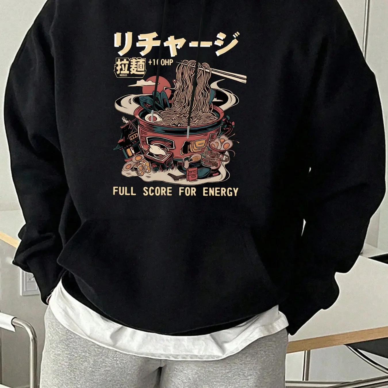 New autumn and winter men's and women's long sleeved hooded sweatshirt, with money noodle tree print suitable for daily leisure