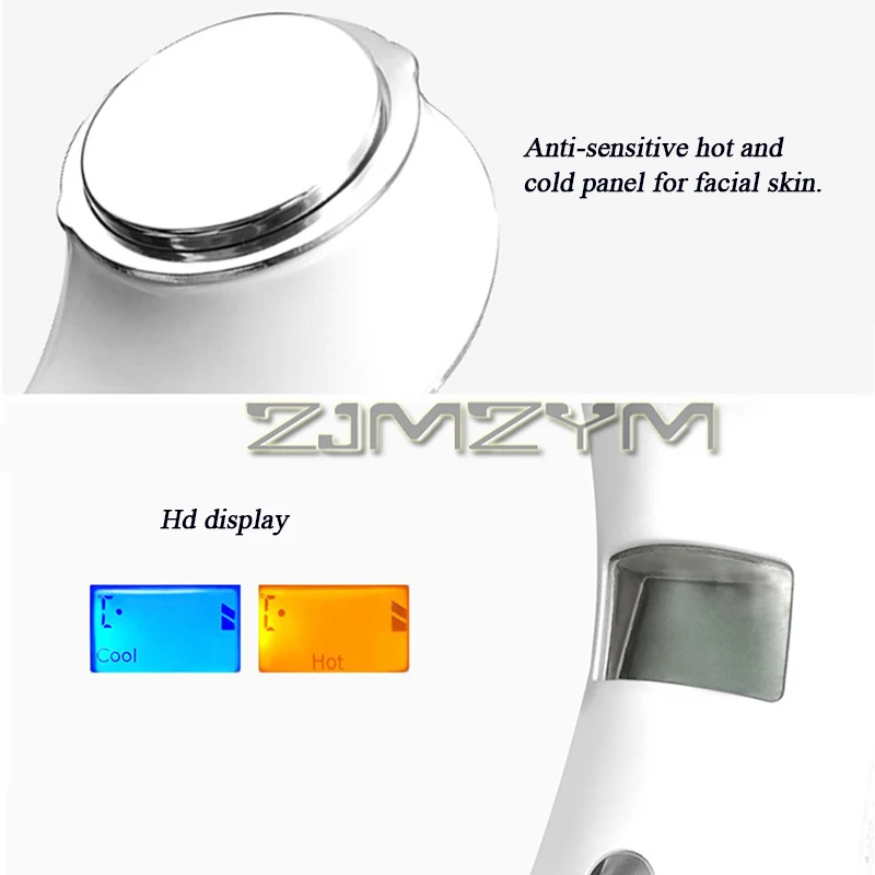 เครื่องทำความสะอาดผิวไอออนิกเครื่องเสริมความงามแบบเหนี่ยวนำไอออนร้อนและเย็นอเนกประสงค์พร้อมจอแสดงผล HD