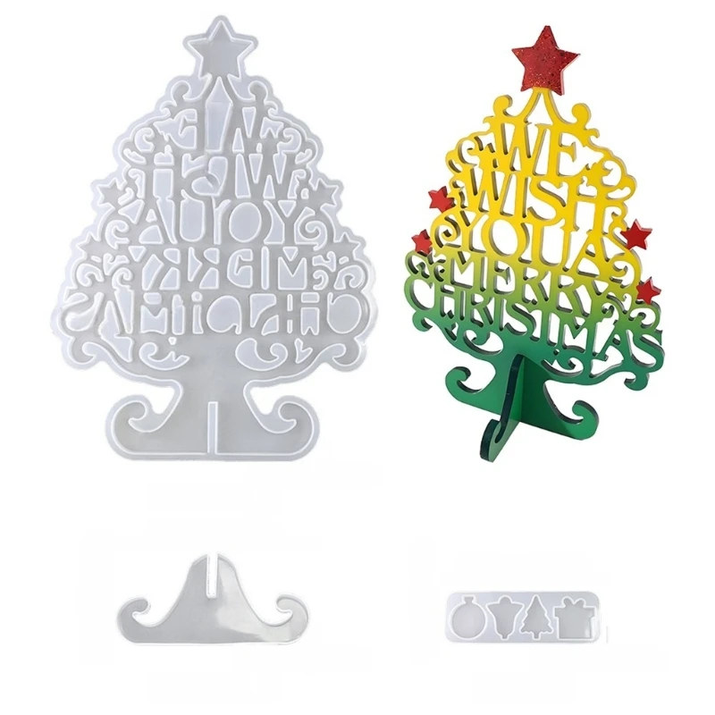 

Figurines Moulds Christmas Tree Silicone Texture for Decoration