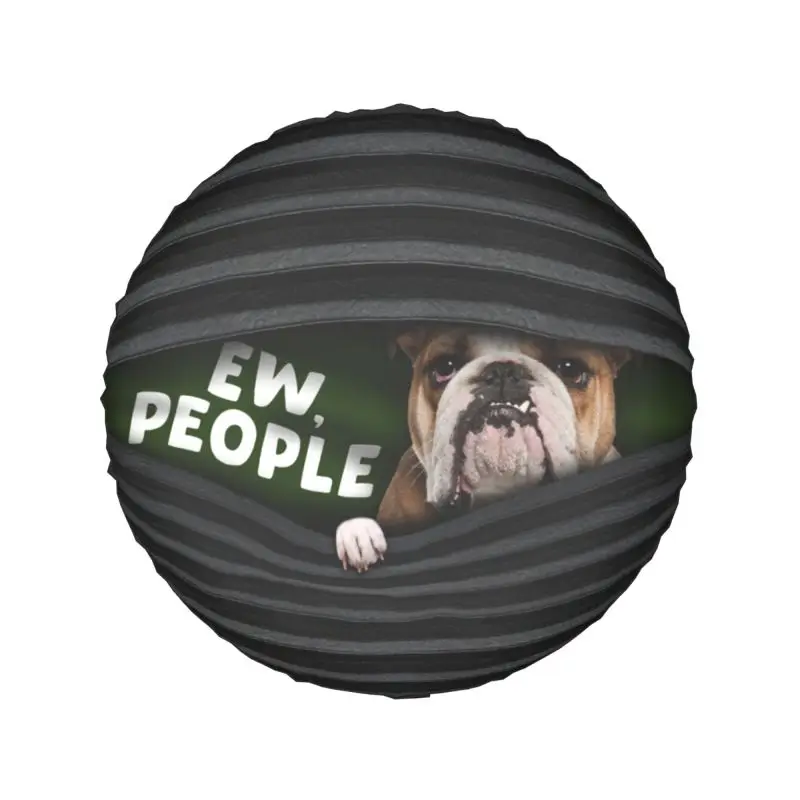 Funny Bulldog Spare Tire Cover for Mitsubishi Pajero Dog Lover SUV RV Trailer Car Wheel Protectors 14\