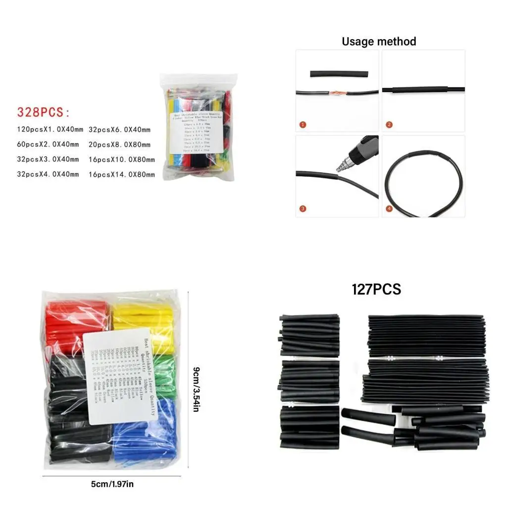 

31BA Multifunctional Heat Shrink Cable Sleeves 2:1 Ratio Electrical Cable Shrink Tube