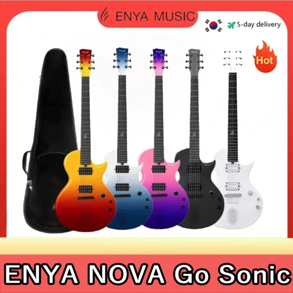 

Enya Electric Guitar Nova Go Sonic Smart Electric Carbon Fiber Guitarra with Wireless Speaker, Onboard Presets, Charging Cable