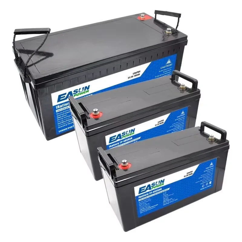 EASUN Power LiFePO4 Battery 100Ah 200Ah 12V 24V Lithium Iron
