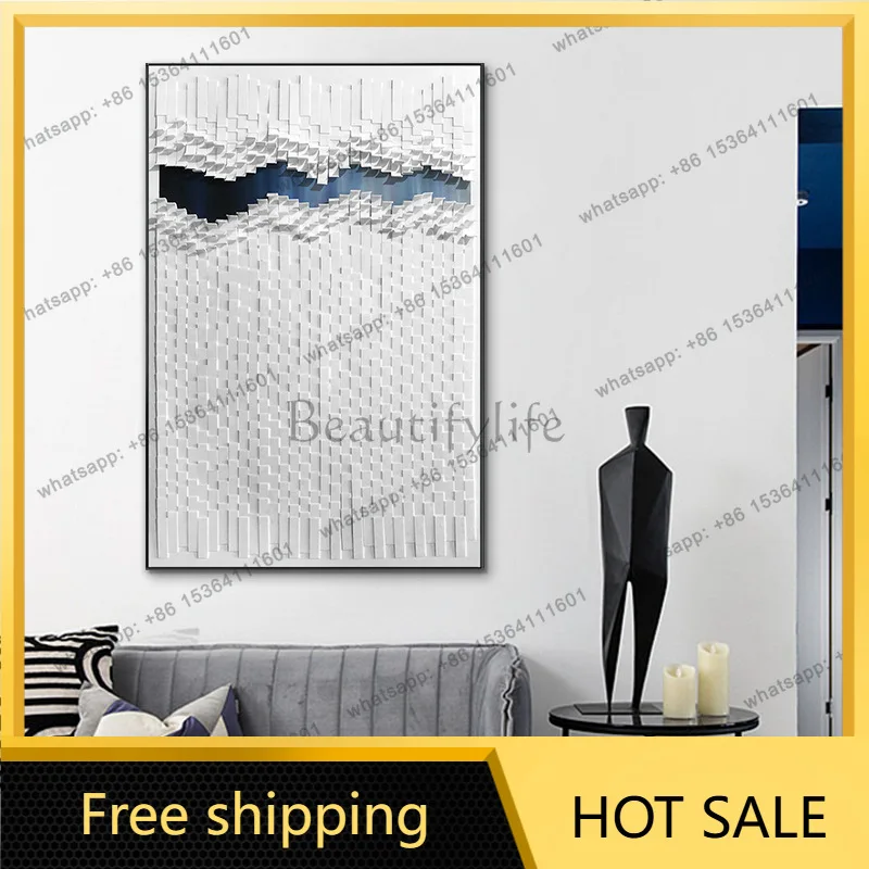 LJY sofa background wall decorative painting, advanced sense of entry, entrance hanging painting restaurant is very simple
