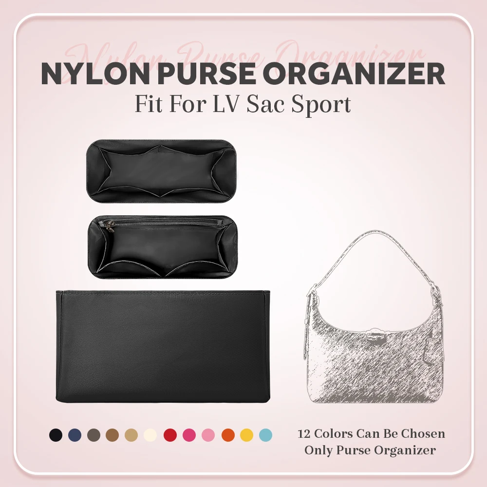 

Nylon Purse Organizer Insert, Inside Storage Bag Fit for LV Sac Sport Hobo Bag Inner Liner Purse Organizer Bag Makeup Storage