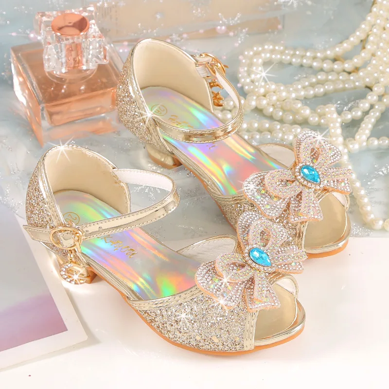 2026 Mädchen-Prinzessinnen-Sandalen Kinderschuhe Frozen Elsa Kinderschuhe Mädchen Mode Baby Rosa Blau Hochhackige Schuhe Größe – Detail 9