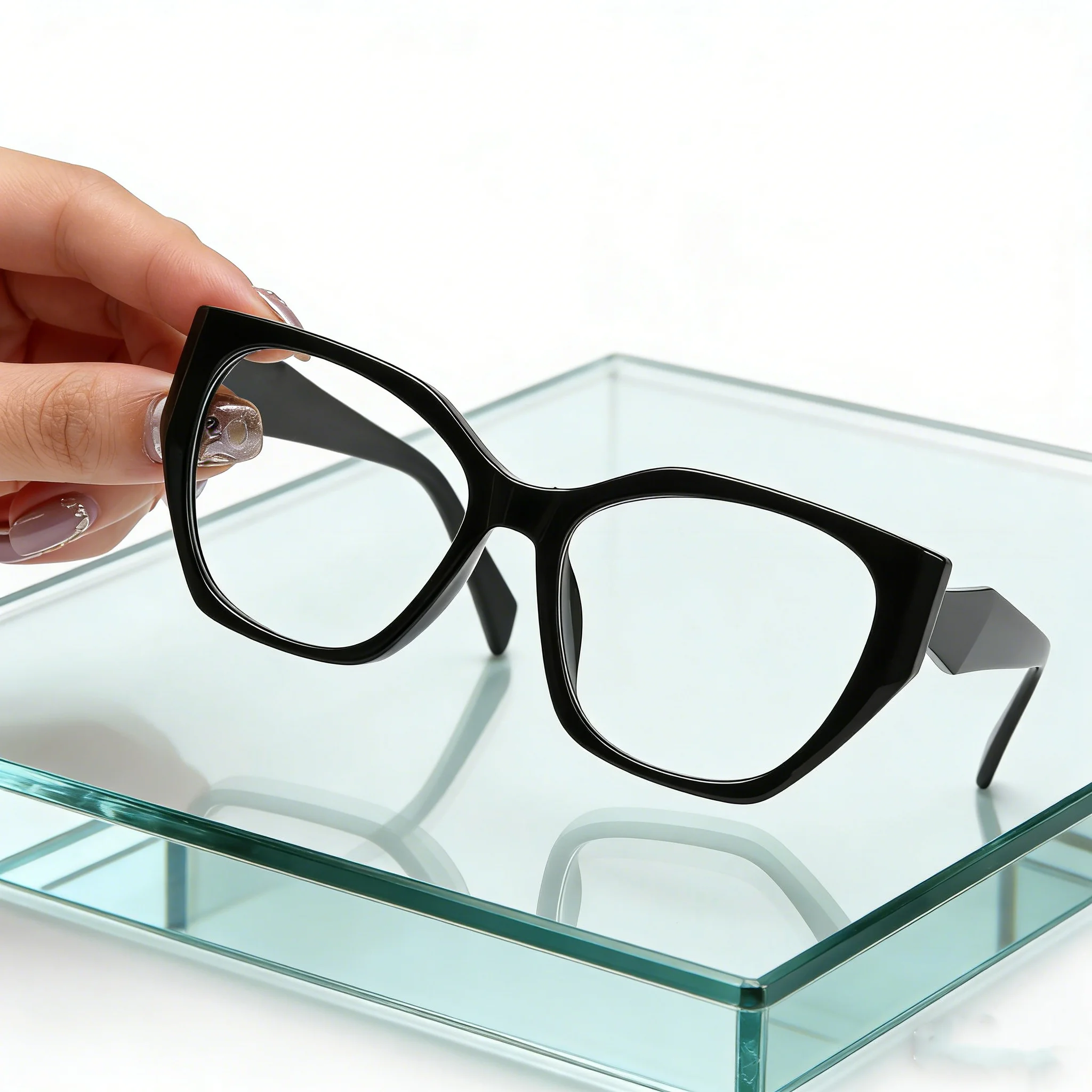 

Женские очки «кошачий глаз» для коррекции близорукости, мультифокальные, для ближнего и дальнего зрения, с защитой от синего света, по рецепту