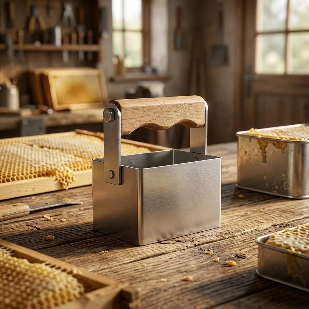 Honey Comb Tool Stainless Steel for Beekeepers Suitable for Langstroth and Bar Hives 10.6x9.2x6.1cm Metal Build