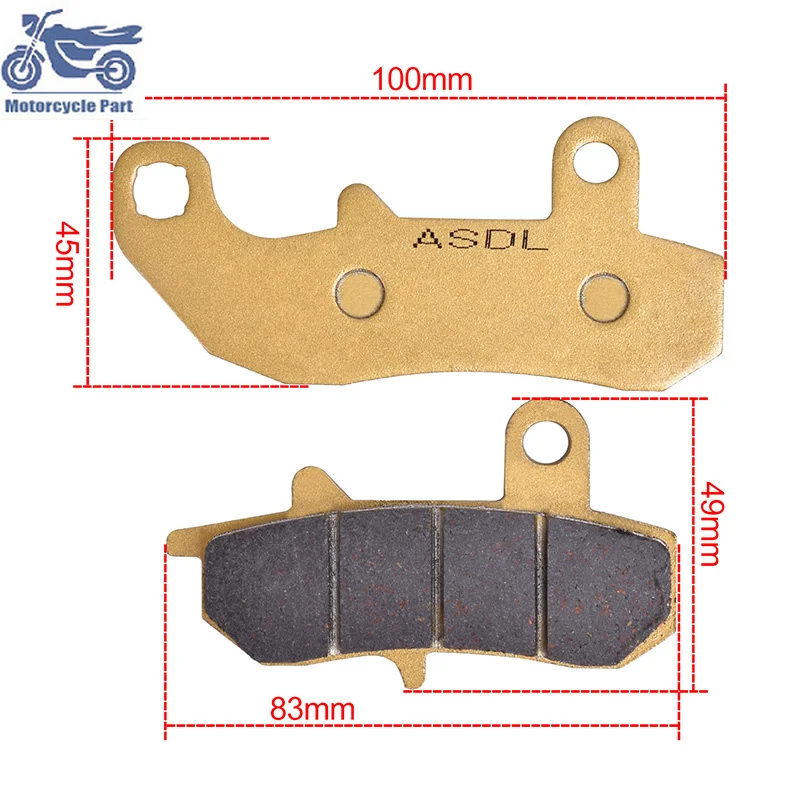 Motorcycle Rear Brake Pads For SUZUKI DR 600 650 750 800 RG 125 200 DR800 DR750 DR650 DR600 RG125 RG200 Gamma Wolf Big Djebel