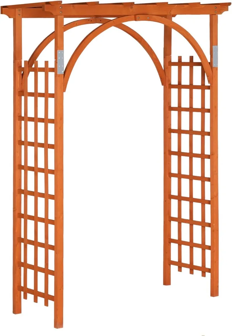 

85in Wooden Arbor, Wedding Arch for Ceremony, Wood Trellis for Plant Climbing, Christmas Decor Pergola for Garden Backyar