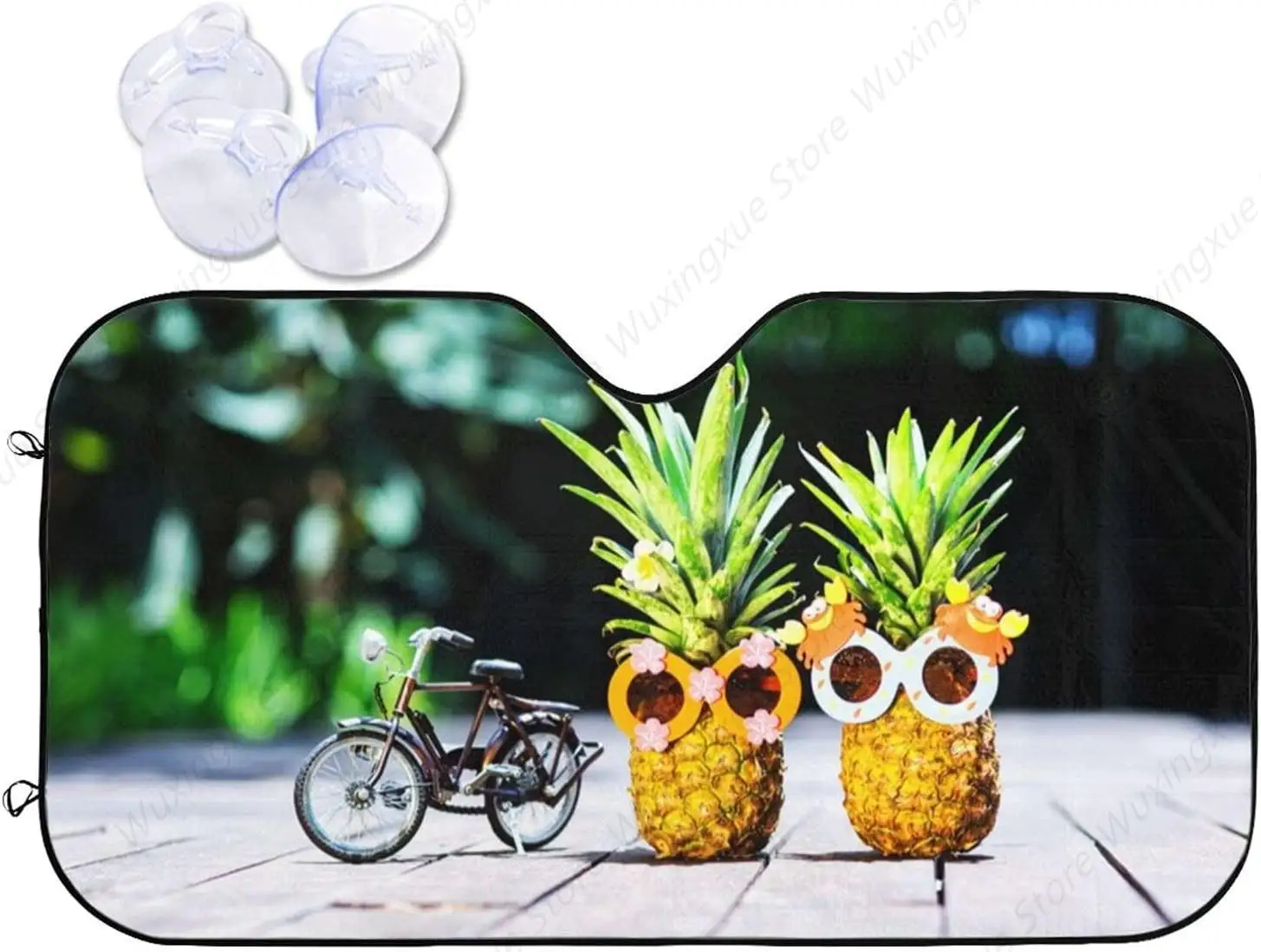 

Забавный солнцезащитный козырек на лобовое стекло с ананасами, автоматический солнцезащитный козырек для автомобиля, грузовика, внедорожника, блокировки УФ-лучей, солнцезащитный козырек-удержит ваш автомобиль