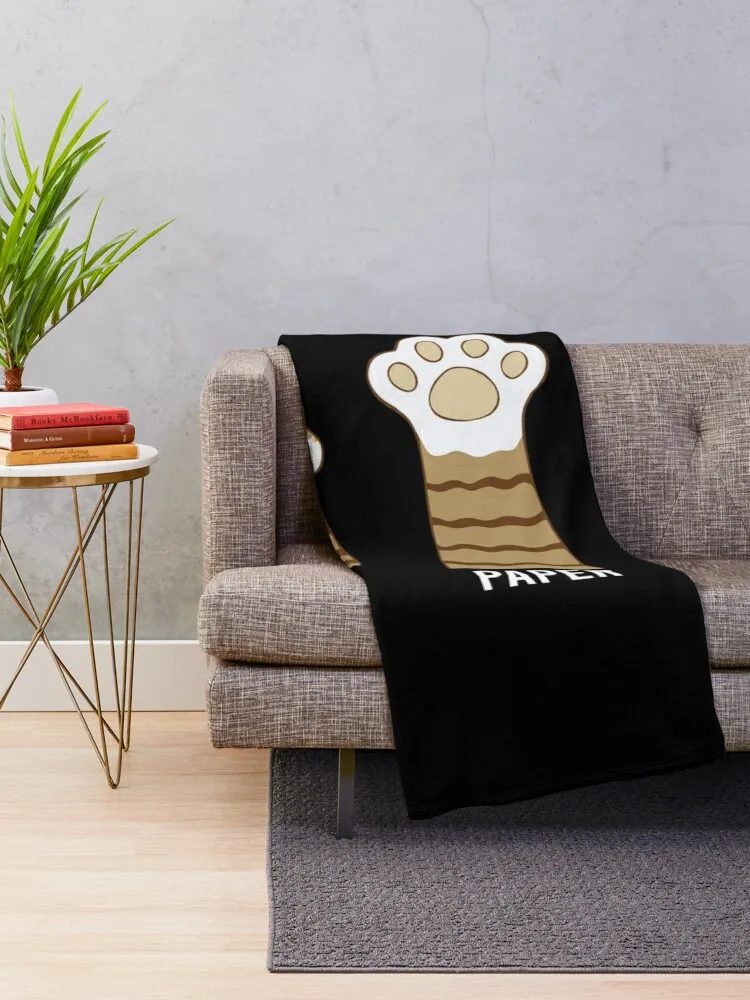 Rock Paper Scissors - Cute Paw Cat Hands Throw Blanket Loose Sleeping Bag Sofa Blankets