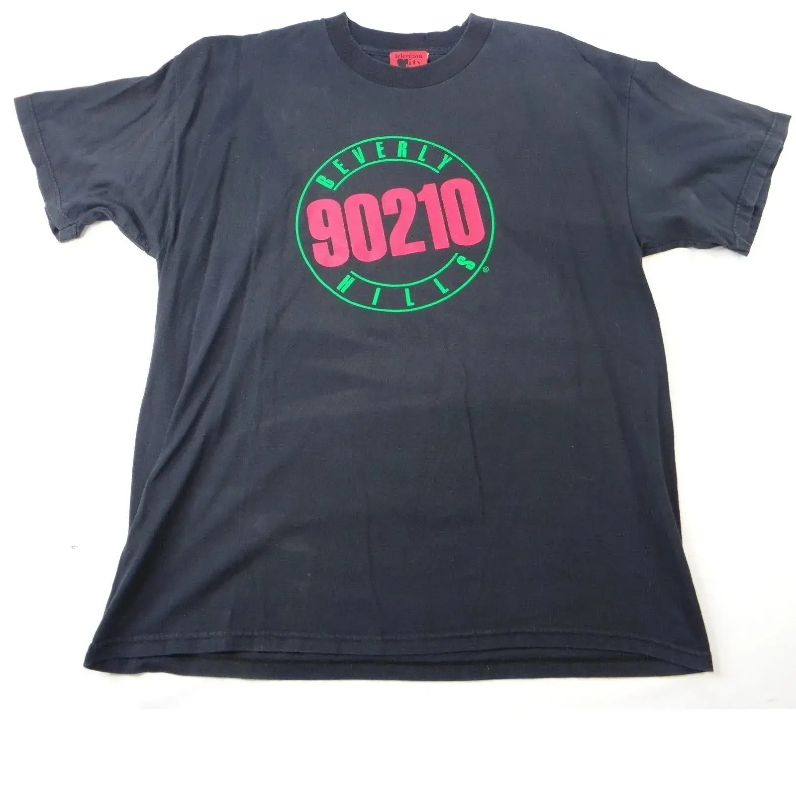 T Shirt Beverly Hills 90210 Television City schwarz XL Grafik vintage Washed Casual Stretched Stylish Comfortable Soft fashion