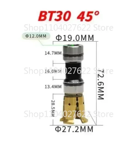 BT30 BT40 45 Degrees Gripper External Internal Threaded Spindle Claw Clamp 4 Petal Pull Claw Tool Milling CNC Machine Center