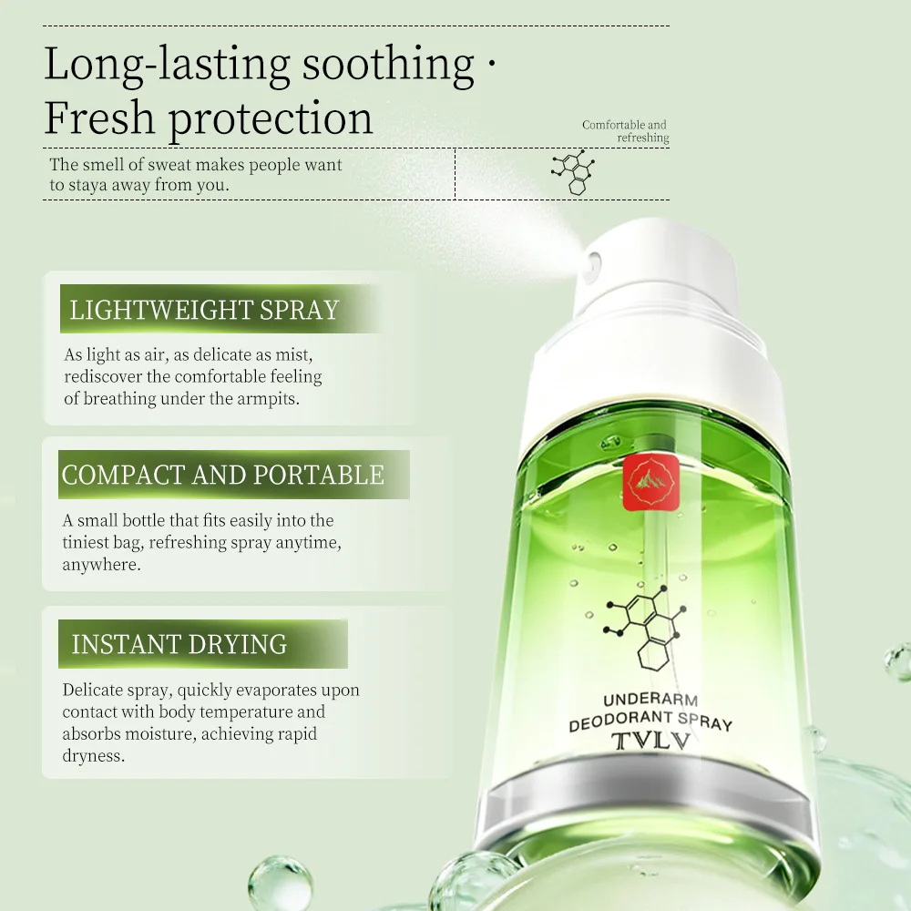 Tvv desodorante de axila spray corpo odor orvalho antitranspirante fresco refrescante adequado para homens e mulheres desodorante desodorizante